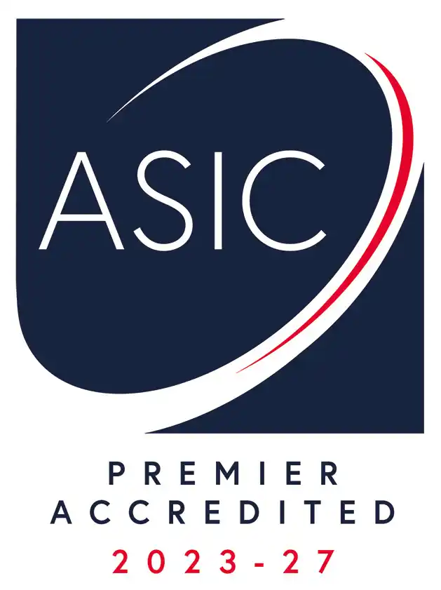 ASIC Premier Accreditation seal for Lucent University online theology degrees